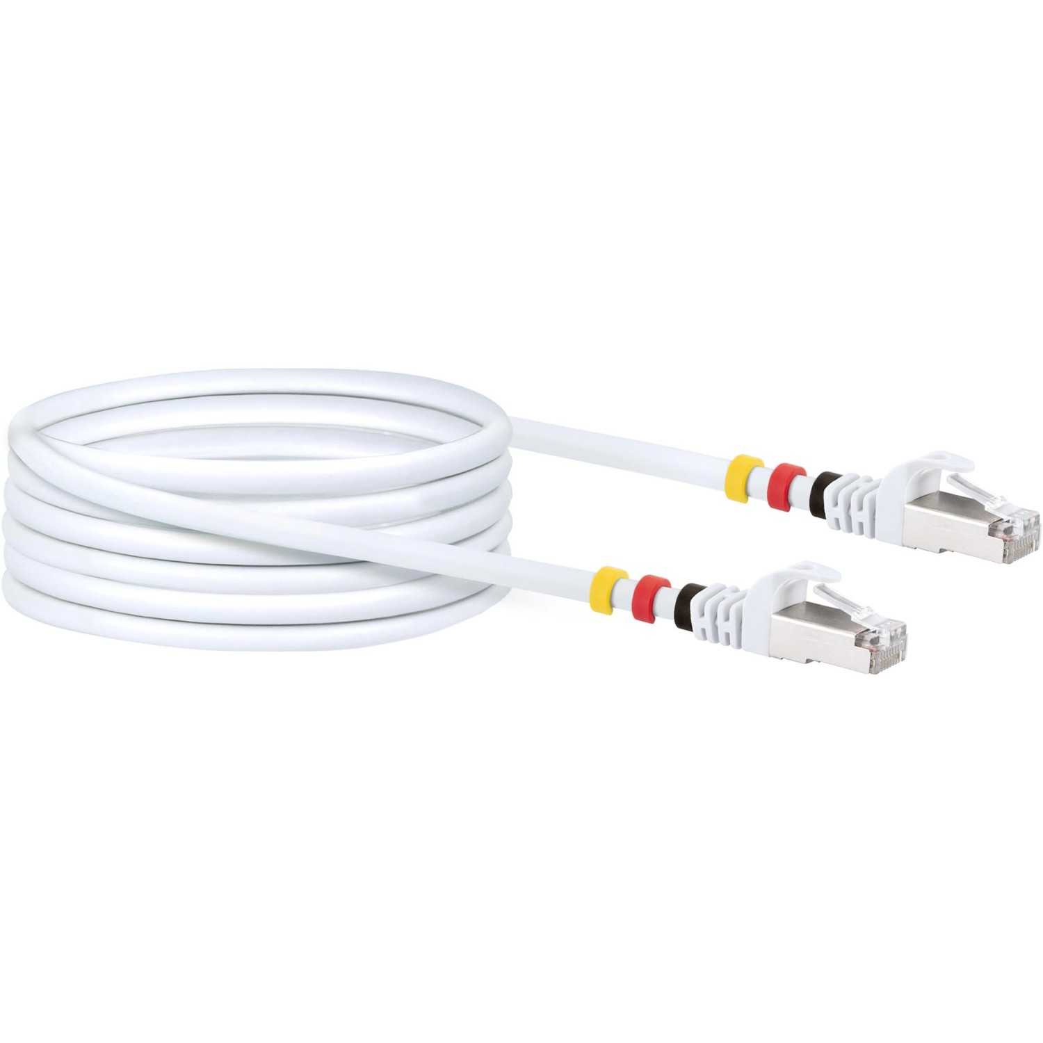 Schwaiger® CAT7 Netzwerkkabel S/FTP inkl. 3 Farbclips - Weiß 10,0 m