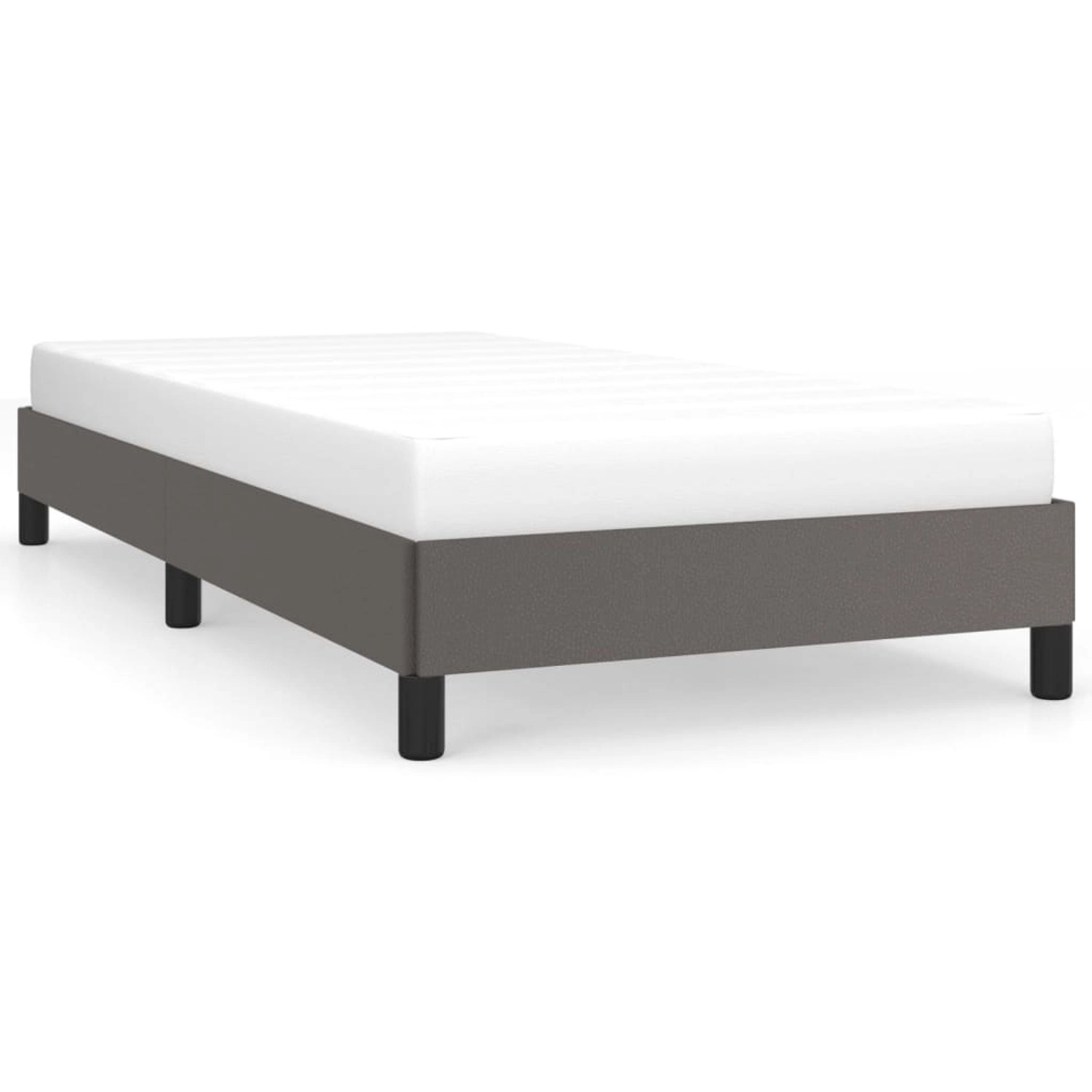 vidaXL Bettgestell Grau 90x200 cm Kunstleder 346884 günstig online kaufen