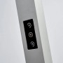 Detailaufnahme der Bedienelemente der Arcchio LED Bürostehleuchte Jolinda in Alu.