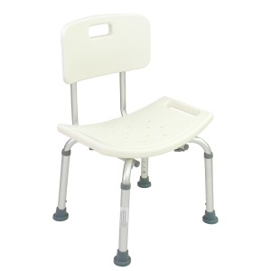 TRUTZHOLM Duschstuhl mit Rückenlehne, 8-fach höhenverstellbar, für barrierefreies Duschen.