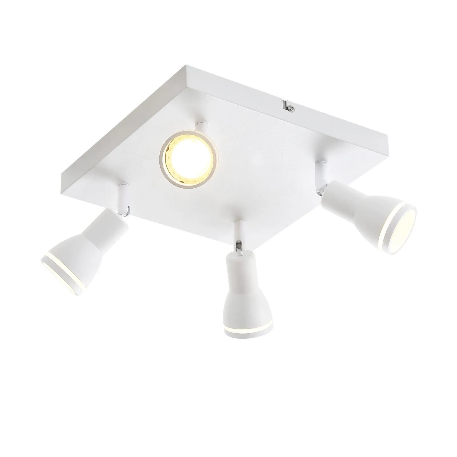 ZMH LED Deckenstrahler mit 6x GU10 Schwenkbar Weiß ohne Leuchtmittel