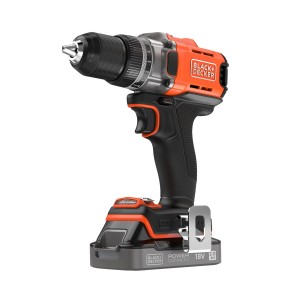 Black+Decker Akku-Bohrschrauber BCD382, 18V, mit 2-Gang Getriebe.
