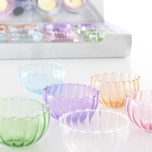 Mehrfarbige Schwimm-Teelichtgläser, 6er-Set, 3,5 cm, für Gartendekoration.