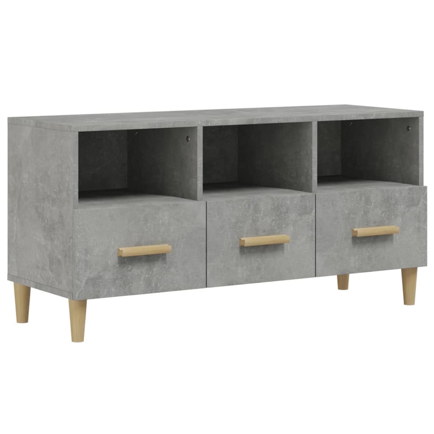 VidaXL TV-Schrank Betongrau 102x36x50 cm Holzwerkstoff  Modell 1 günstig online kaufen