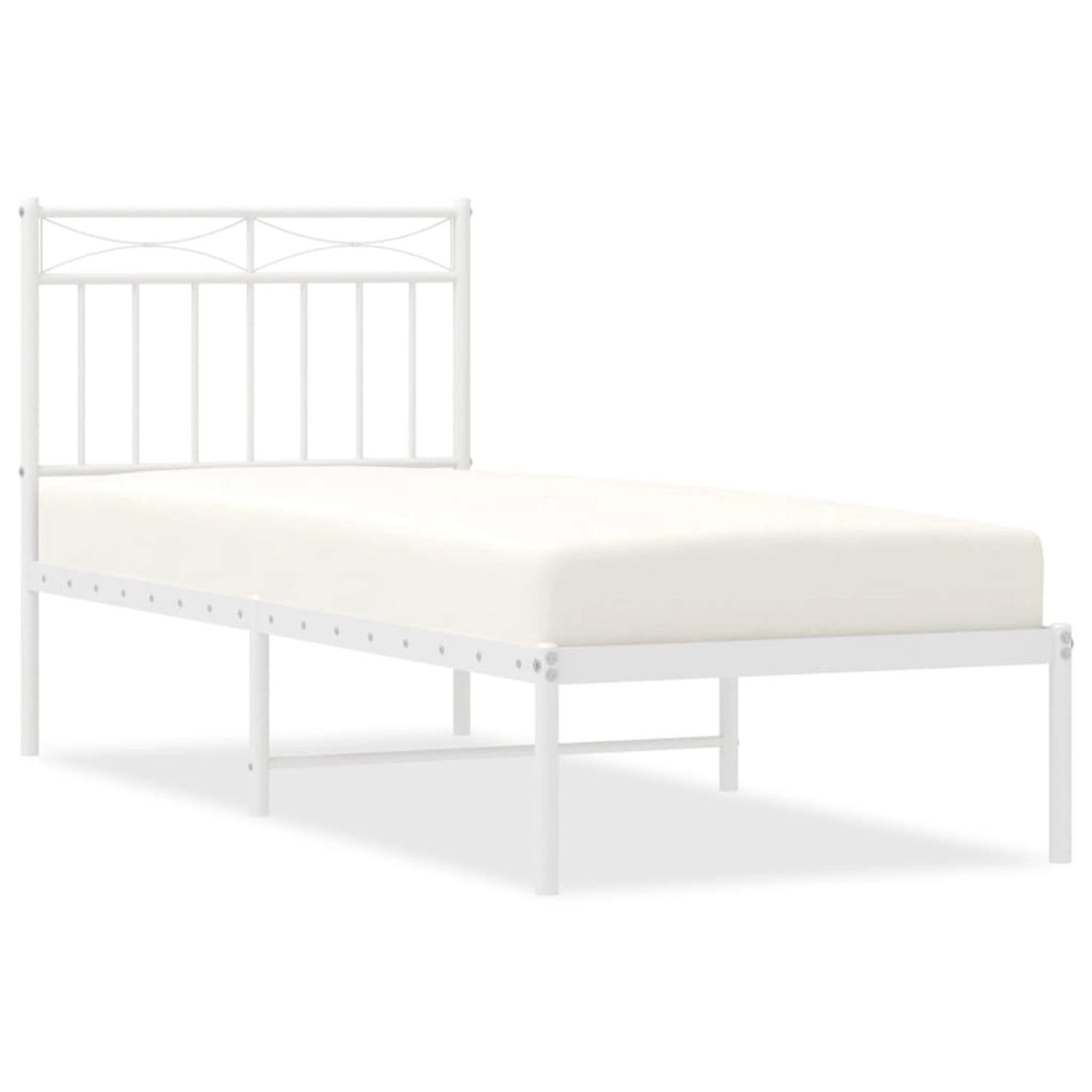 vidaXL Bettgestell mit Kopfteil Metall Weiß 80x200 cm Modell 141908813 günstig online kaufen