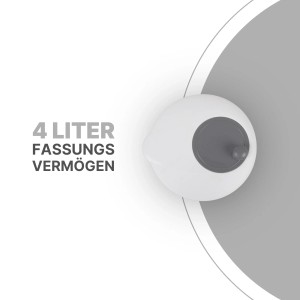ProHome Salatschleuder, 4 Liter Fassungsvermögen, grau. Küchenhelfer für knackige Salate.
