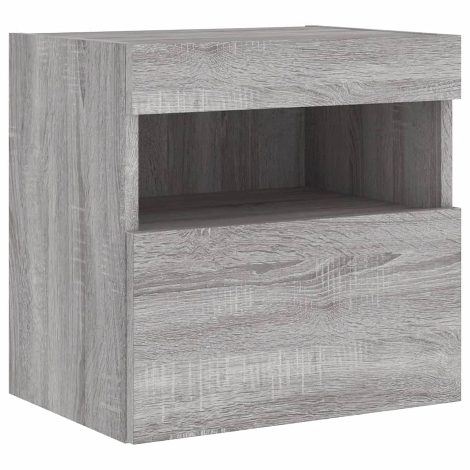vidaXL TV-Wandschrank mit LED-Leuchten Grau Sonoma 40x30x40 cm 837179 günstig online kaufen
