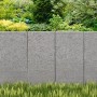 Graue EHL Rechteck-Palibord Tulo Einfassung (8x30x50cm) im Garten.