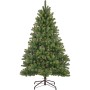 Grüne Kunsttanne Nagano, 150 cm hoch, mit Metallständer. Künstlicher Weihnachtsbaum für Innenräume.
