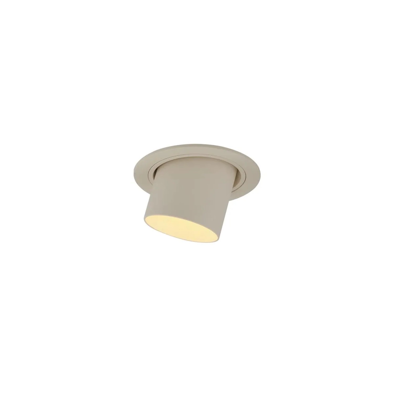 QAZQA Moderner Einbaustrahler Beige GU10 50 mm Rund Schwenkbar Installa