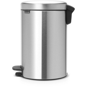 Brabantia Treteimer NewIcon 12 l, mattes Stahl-Design. Mülleimer für Küche und Bad.