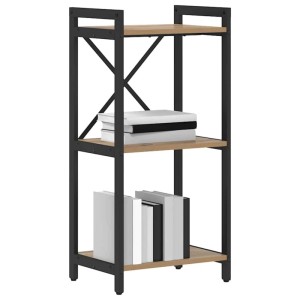 vidaXL Bücherregal Artisan-Eiche, 40x30x85cm, Holzwerkstoff mit 3 Regalböden.