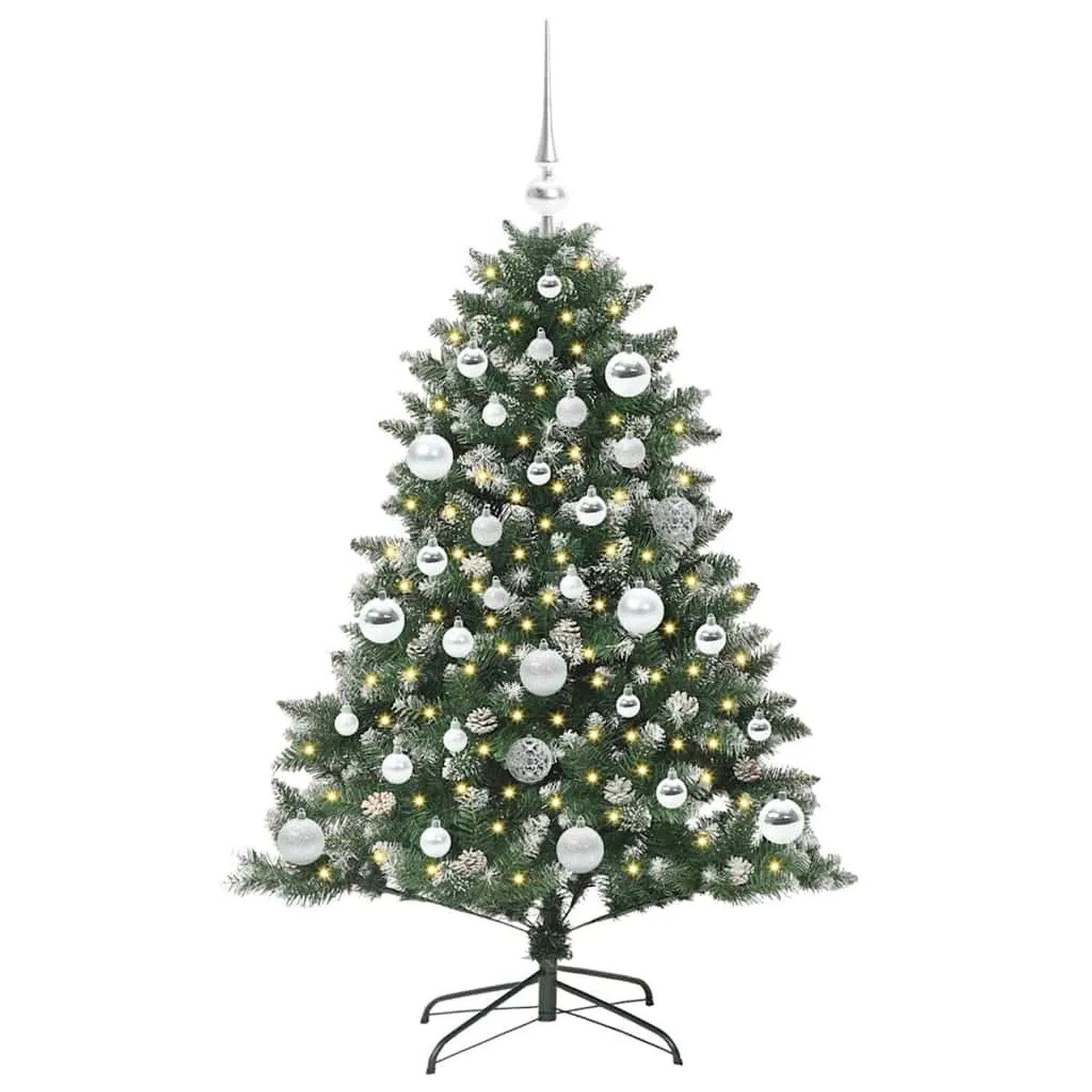 vidaXL Künstlicher Weihnachtsbaum mit 150 LEDs Grün 85 x 85 x 120 cm 3395214