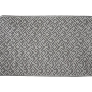 Outdoor-Teppich, 180x120 cm, Taupe-Beige mit Rautenmuster, geeignet für Camping & Terrasse.