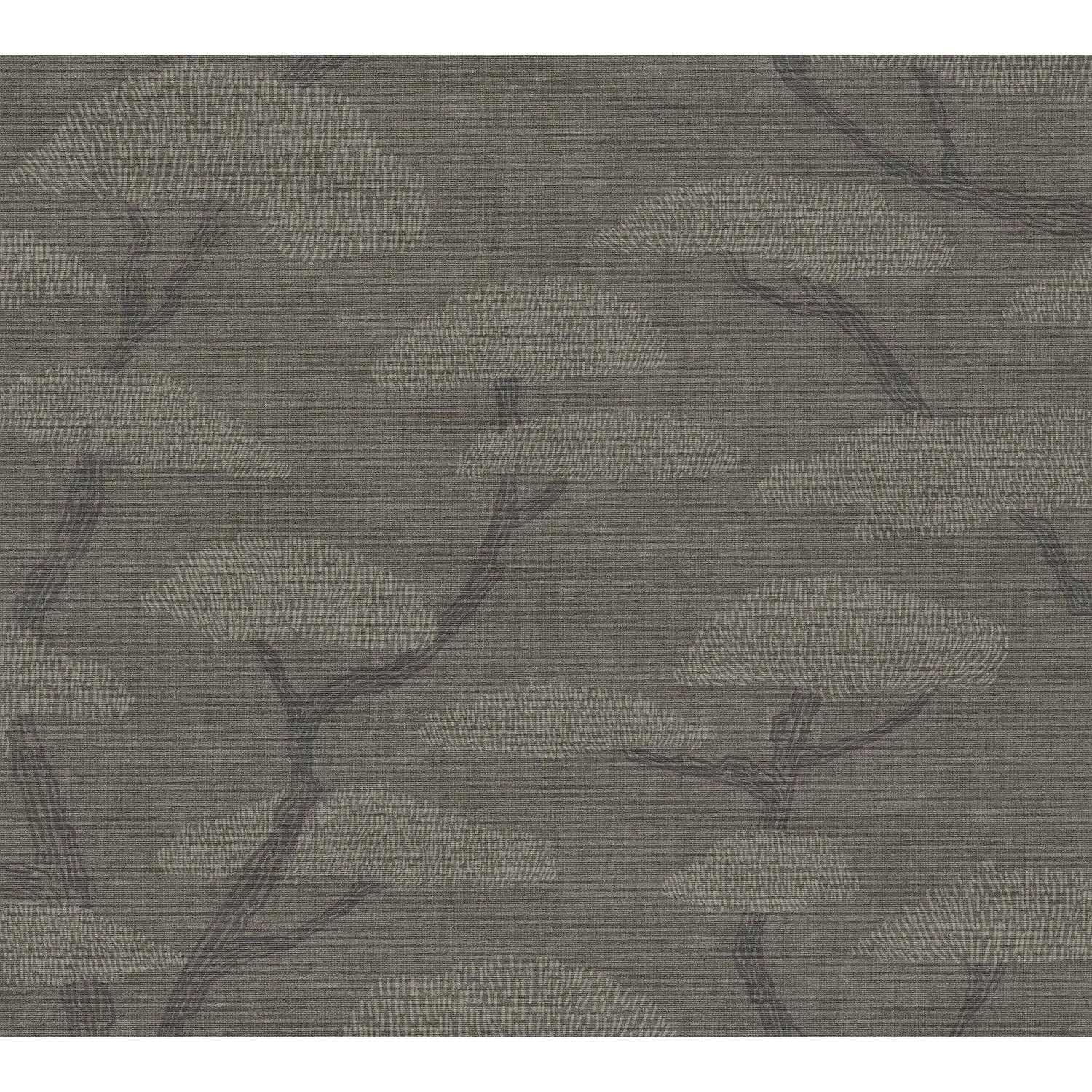 PROFHOME 387415-GU Asia Tapete Wald Matt Braun Beige Anthrazit 0,53 m x 10, günstig online kaufen