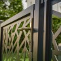 Dekorativer Aluminiumzaun Amsterdam in Anthrazit, 200x100 cm, mit modernem Design.