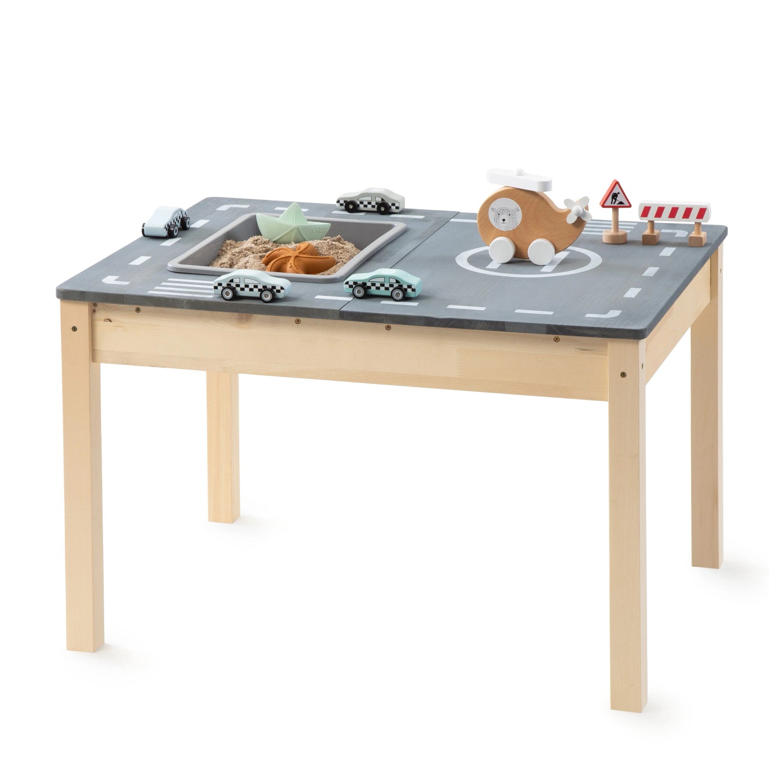 MUDDY BUDDY Outdoor Spieltisch Race Runner Natur Lavagrau