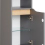 Pelipal Bad-Hochschrank Quickset 357, Quarzgrau Matt Touch, 30 cm breit, mit Tür und Einlegeböden.