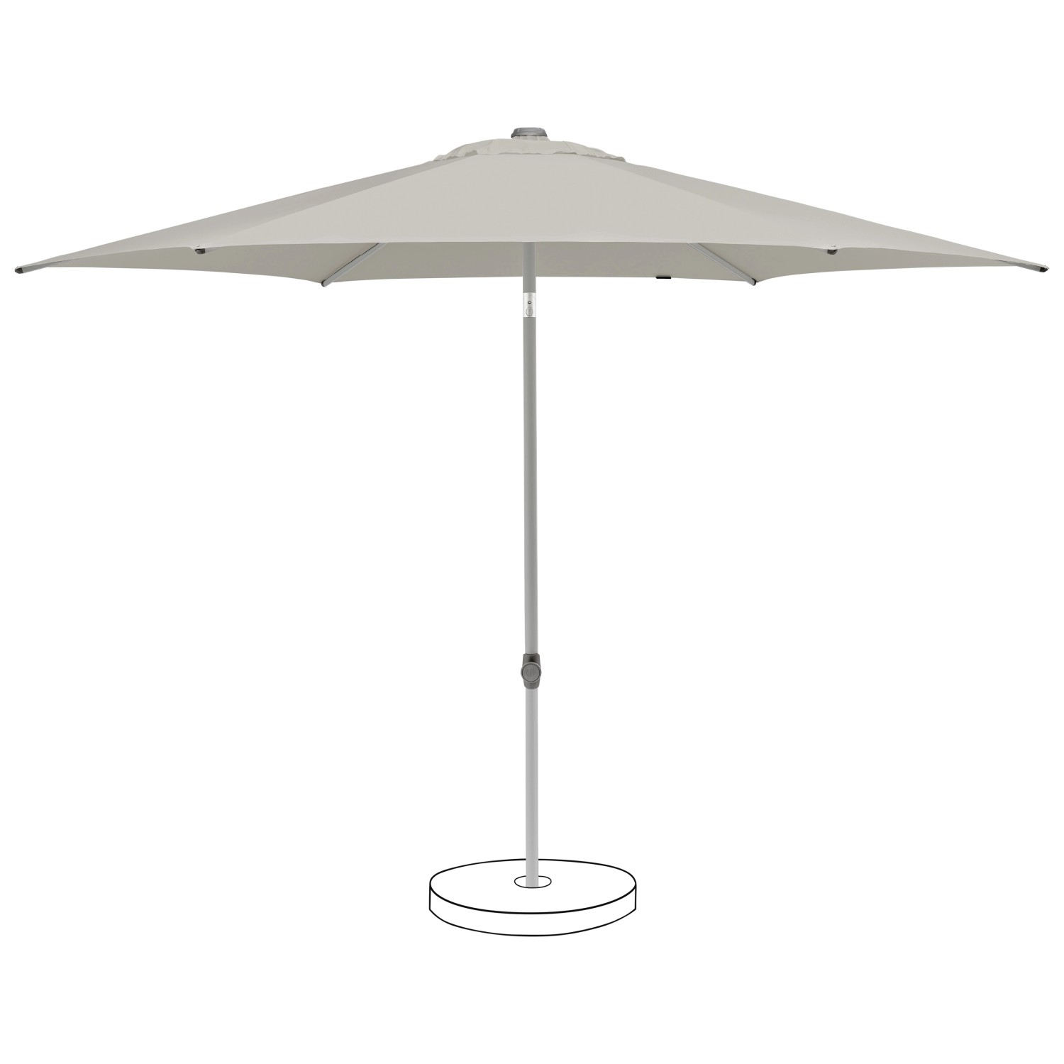 Suncomfort by Glatz Marktschirm Light Grey mit Handöffner günstig online kaufen