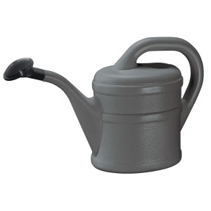 Anthrazitfarbene Gießkanne (ca. 2 l) von Geli mit Brause für Gartenbewässerung.