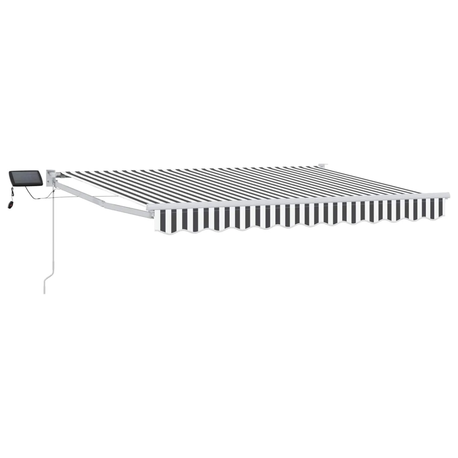 vidaXL Manuelle Gelenkarmmarkise mit LEDs Anthrazit und Weiß 3 x 2,5 m 3419253