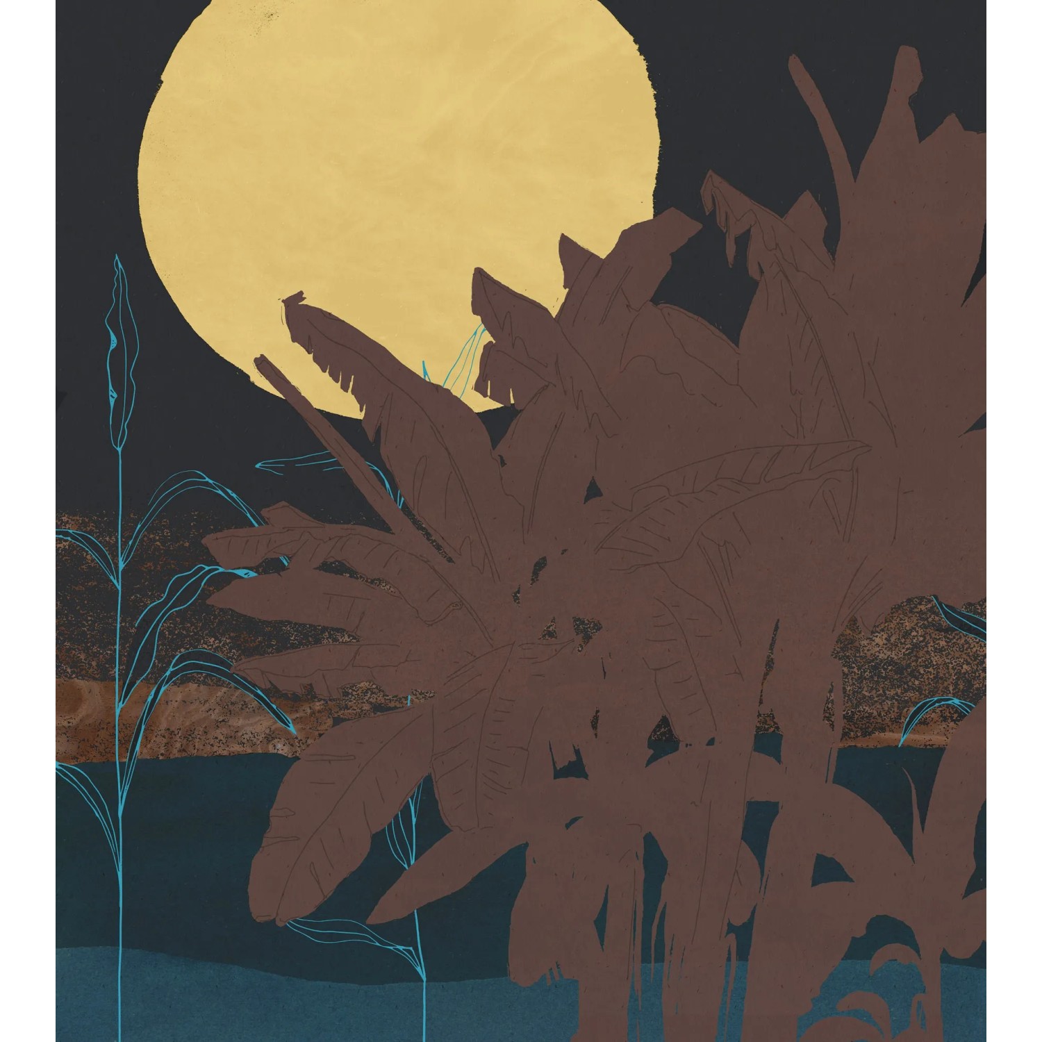 Komar Fototapete Vliestapete Supermoon, glatt, bedruckt, geblümt, floral, realistisch, 250 x 280 cm