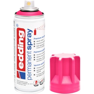 Neonpinkes edding 5200 Buntlack-Spray, matt, 200ml Dose mit Deckel.