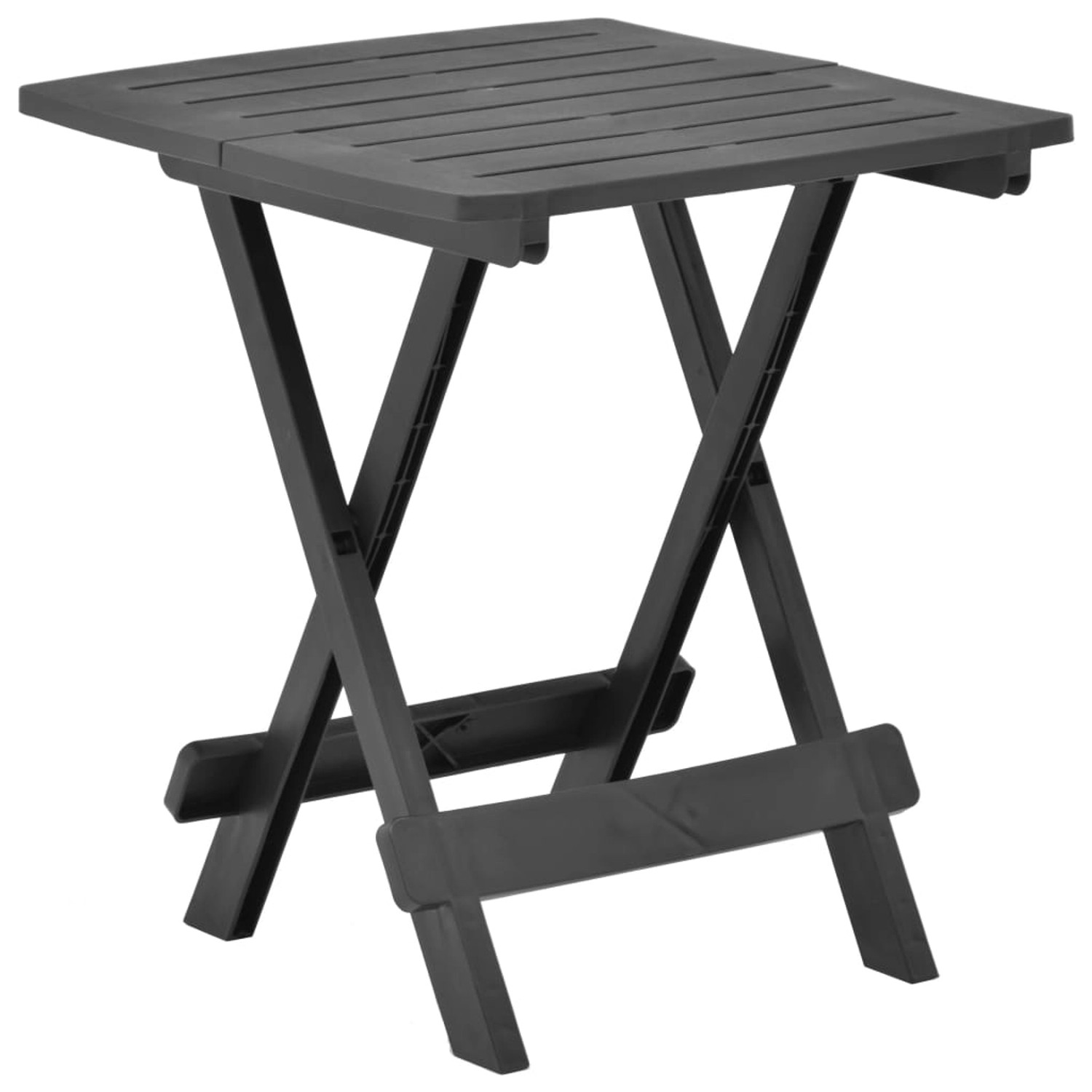 vidaXL Gartentisch Klappbar Anthrazit 45x43x50 cm Kunststoff 48810