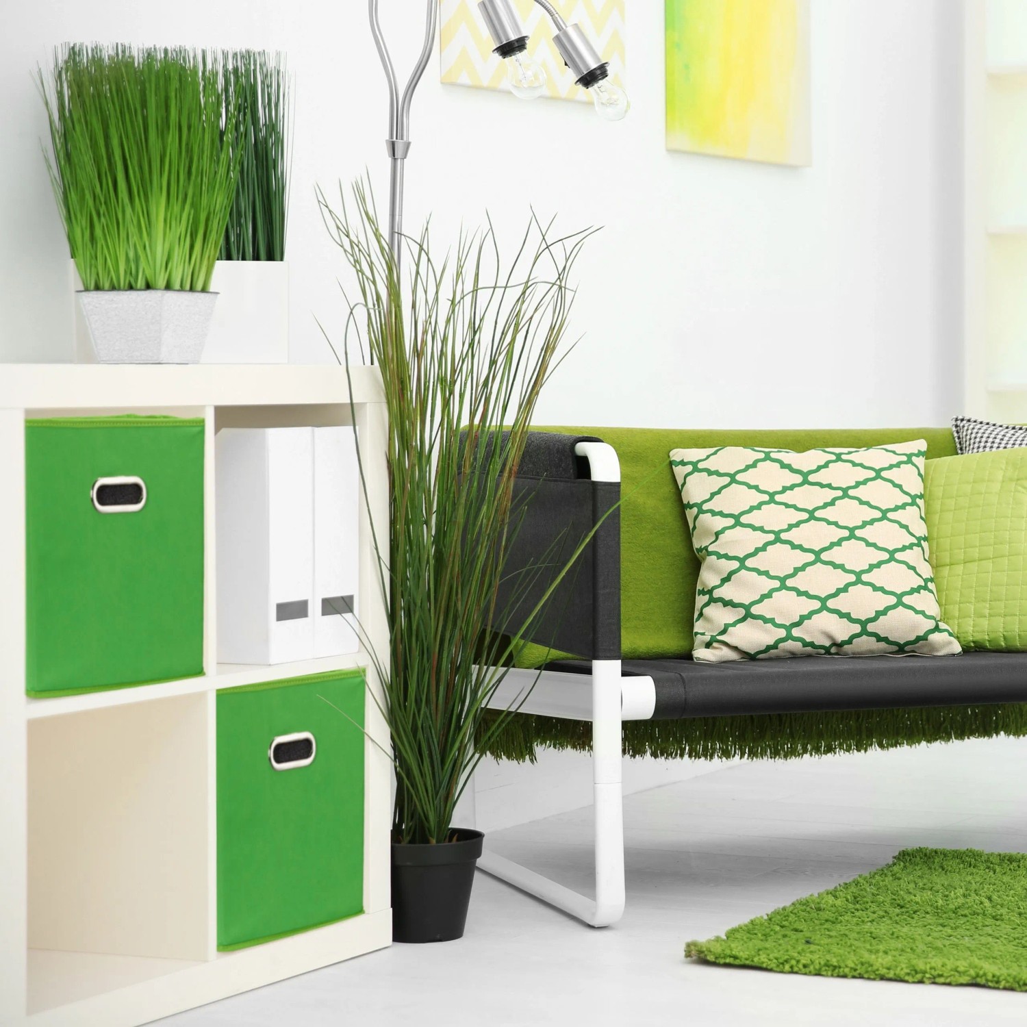 Relaxdays Aufbewahrungsbox Stoff Weiß Faltbar 2er Set 30 cm x 30 cm x 30 cm_5