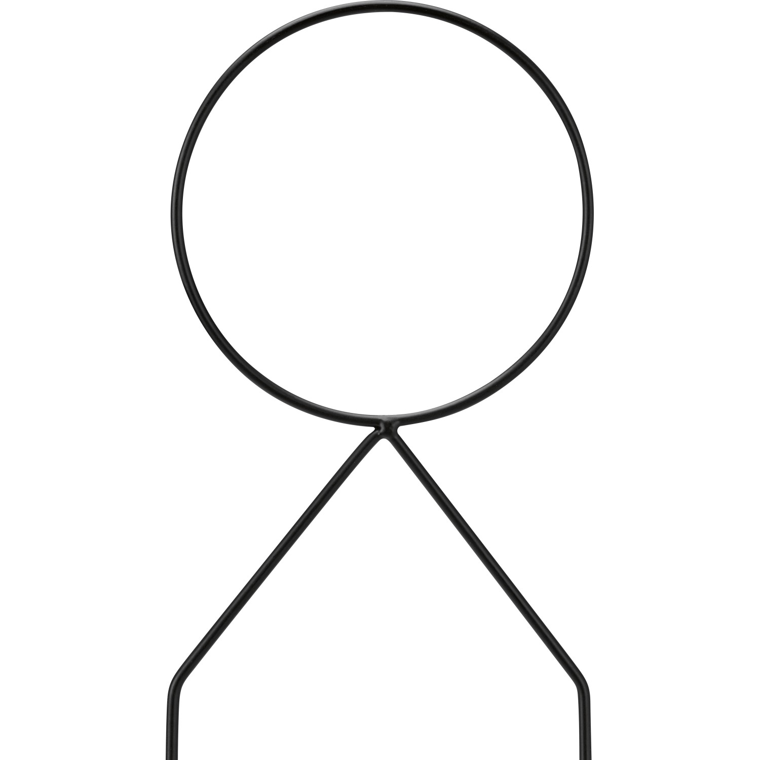 Schwarzer Pflanzstab Form 2 aus Metall, 34cm hoch, für Zubehör für Pflanztöpfe.