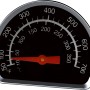 Jamestown Deckelthermometer für Braxton Gasgrill, Edelstahl, Temperaturanzeige bis 350°C.
