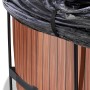 Detailansicht des braunen EXIT Wood Pools Ø360x122cm mit Abdeckung.