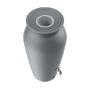 Graue Waterform Regentonne Velcan 230 l mit Hahn und Filter.