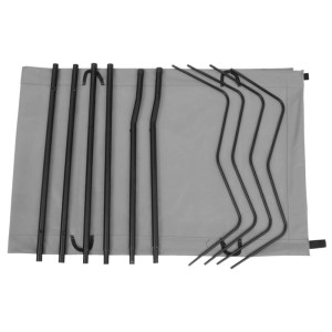 vidaXL Campingbett 180x60x19 cm Oxford-Gewebe und Stahl Grau 312481