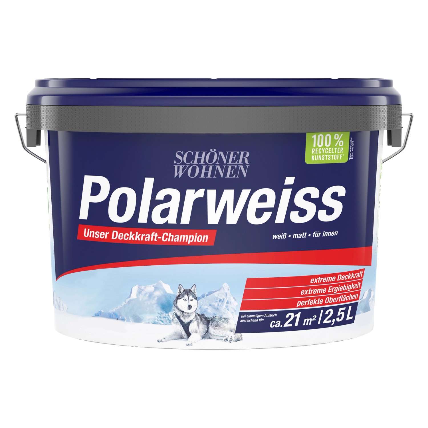 Schöner Wohnen Innen- und Wandfarbe Polarweiss Matt 2,5 l