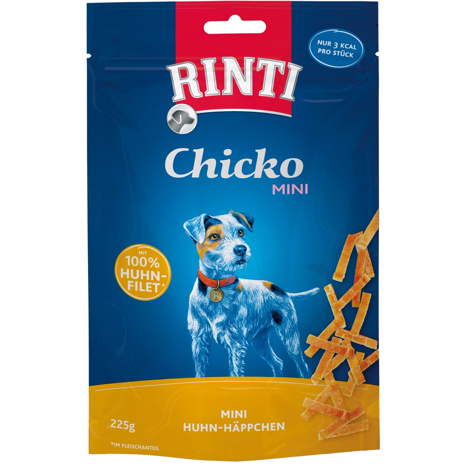 Rinti Hunde-Natursnacks Chicko Mini Huhn-Häppchen 225 g