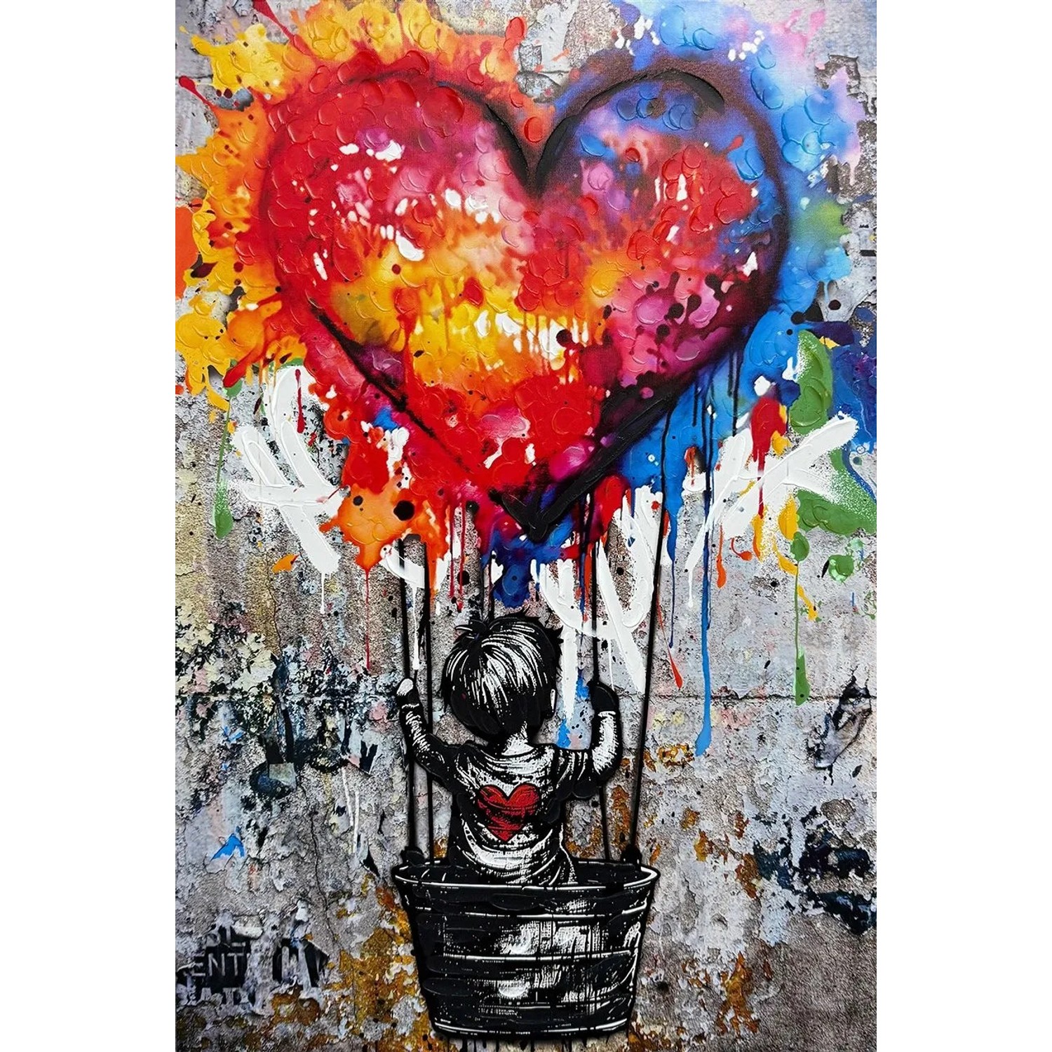 Art Universe Leinwandbild Love Balloon 30 x 45 cm