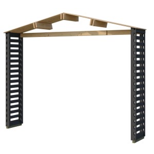 Weka Vordach Killarney Rhombus, 300x50 cm, Anthrazit. Modernes Design für Holz-Gartenhäuser.