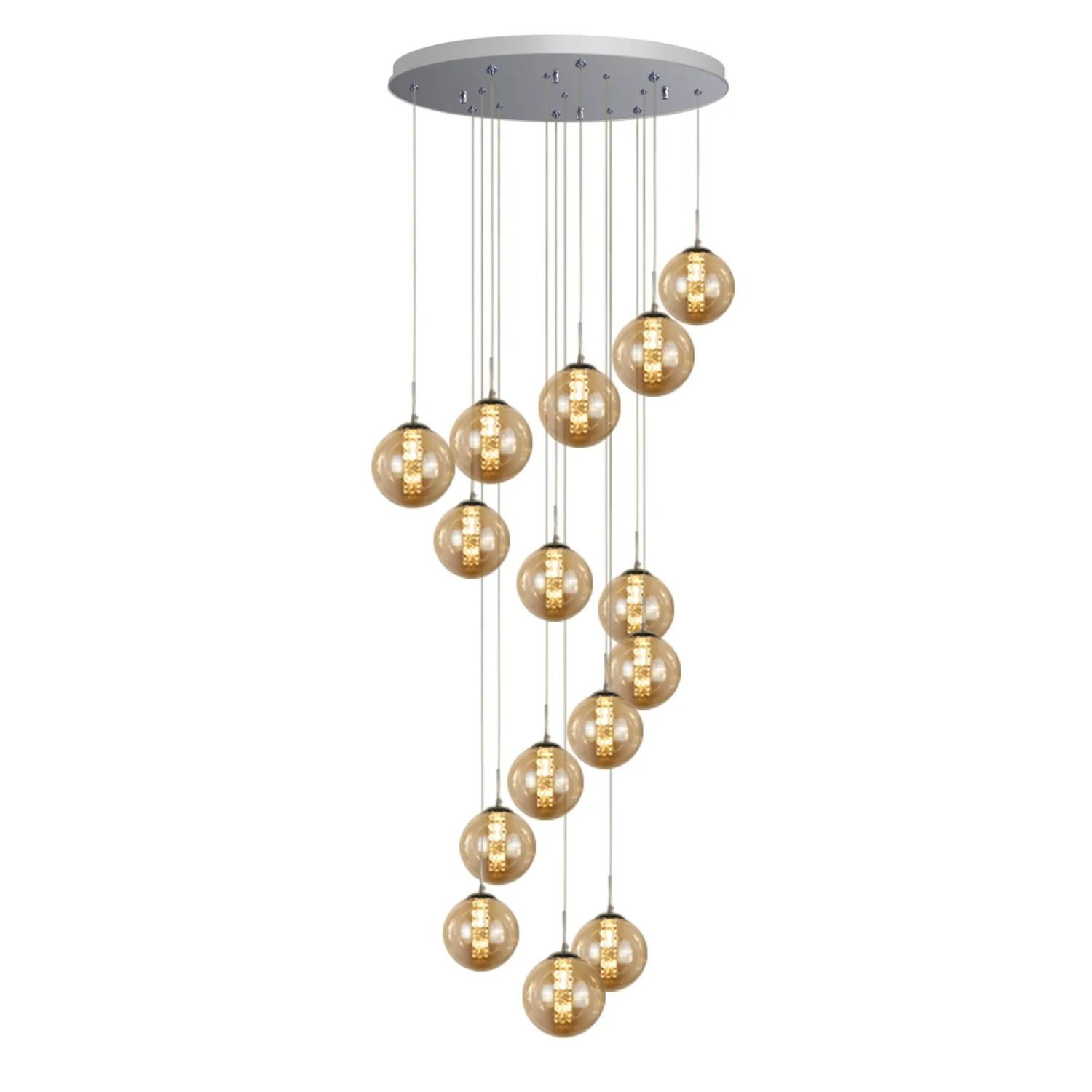 NETTLIFE Pendelleuchte aus L300cm Braun