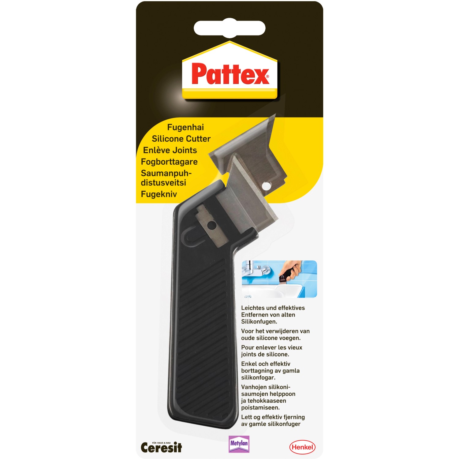 Pattex Fugenhai mit Ersatzklinge 1er Pack Schwarz