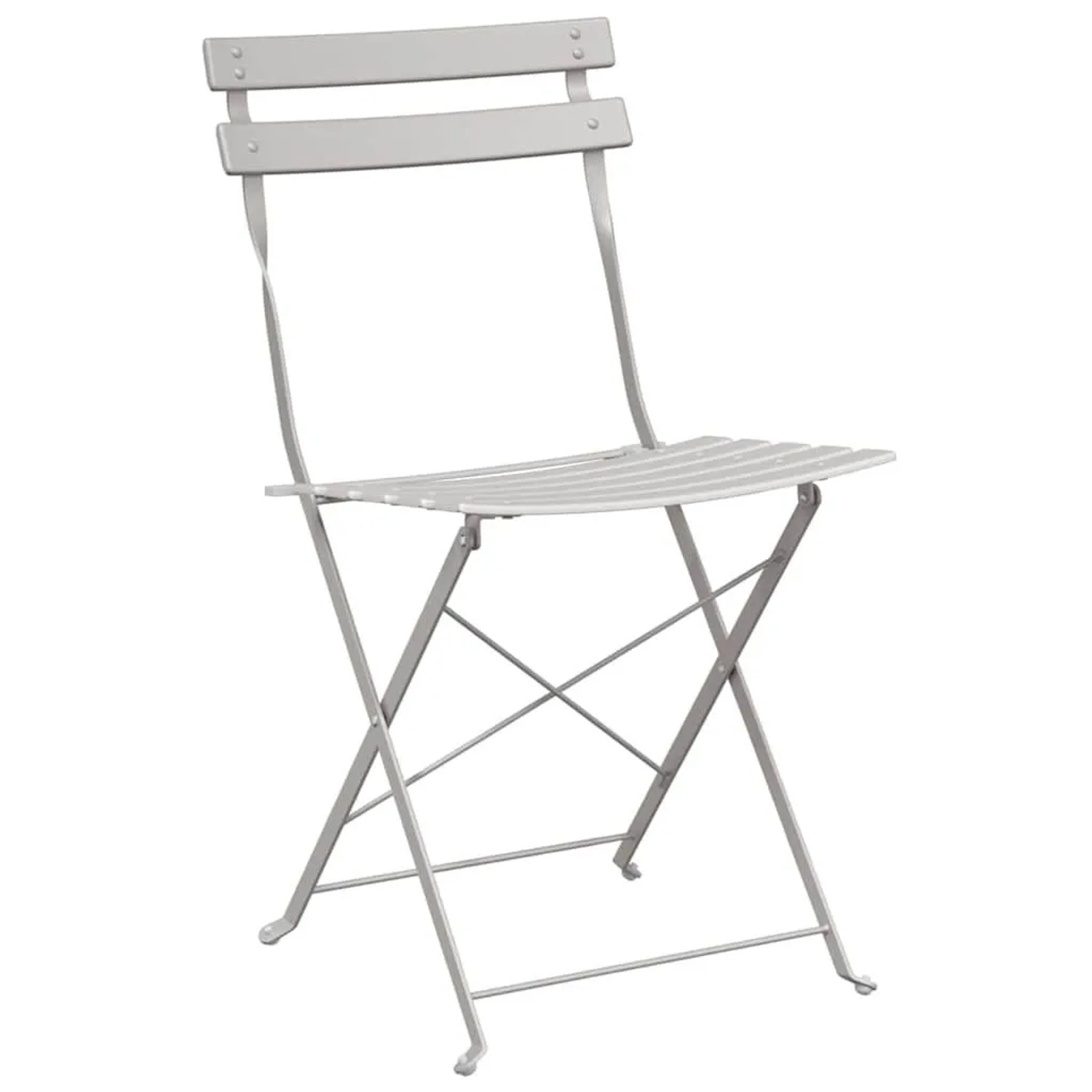 vidaXL Garten Klappstuhl 2 Stk Beige 42 x 46 x 82cm Stahl 42002959_4
