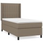 Boxspringbett Taupe 90x190 cm mit Matratze und Kopfteil