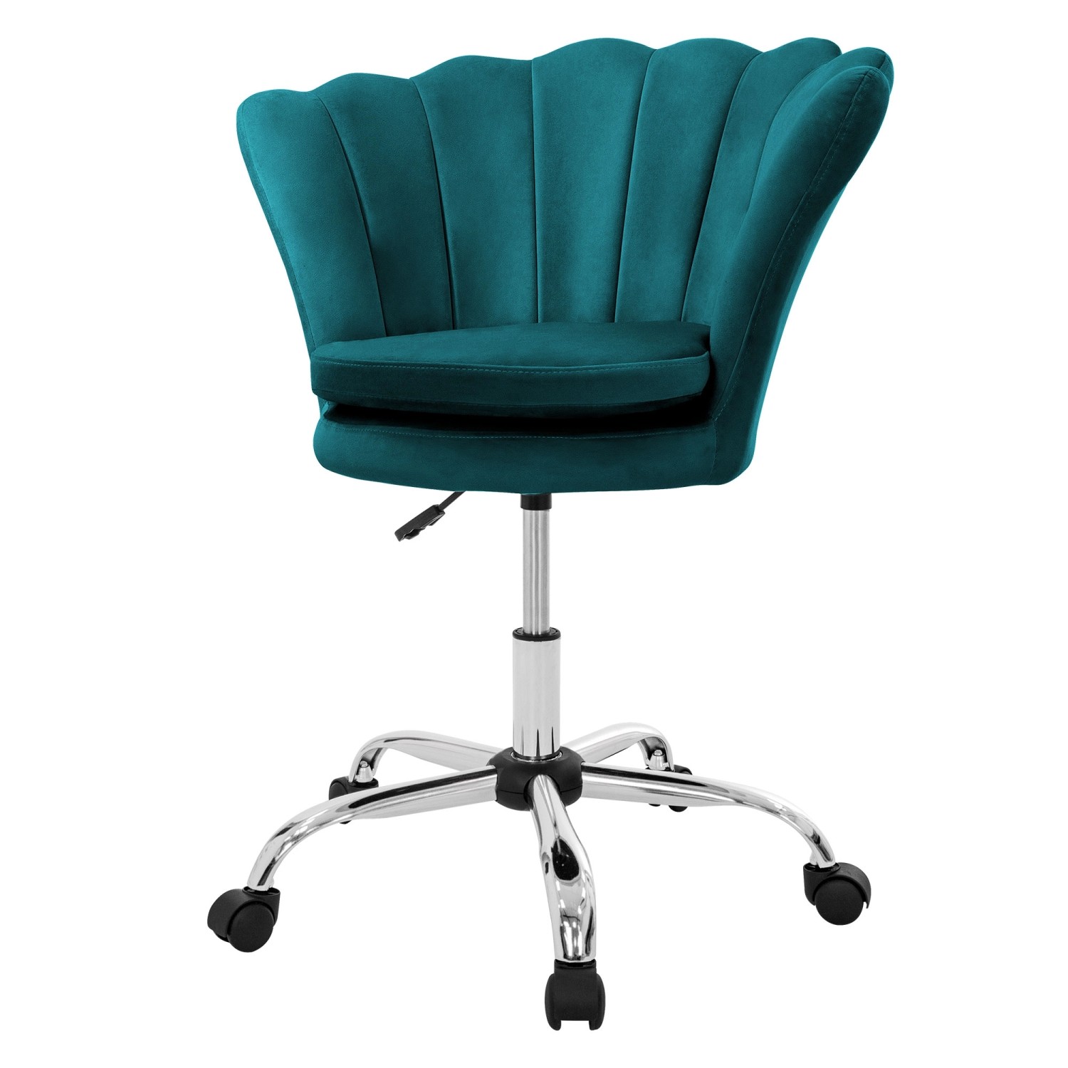 ML-Design Drehstuhl aus Samt Petrol Höhenverstellbar 360 Grad 5 Rollen