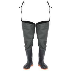 Dunkelgrüne vidaXL Watstiefel Größe 40 für Angeln und Arbeit im Freien.