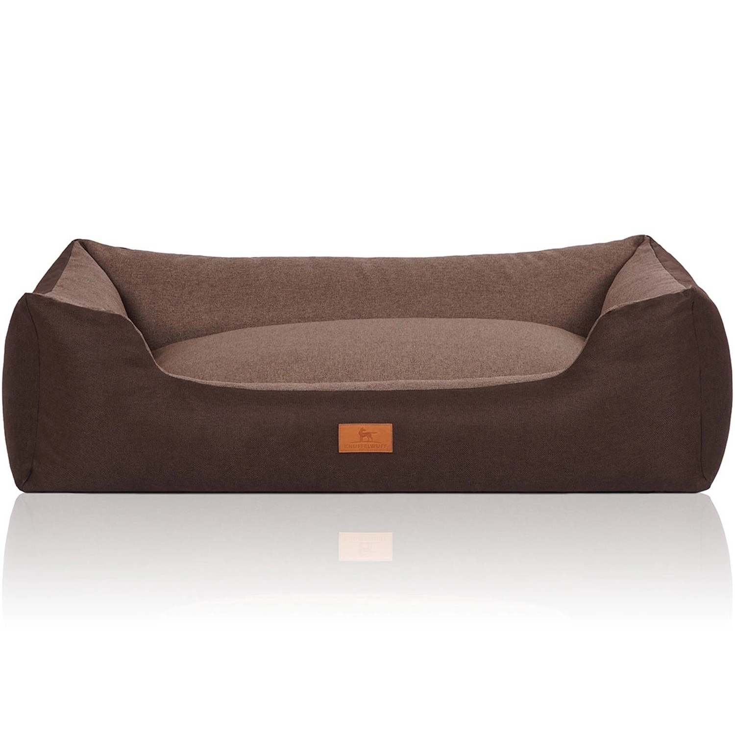 Knuffelwuff Hundebett Luke Velours XXL 120 x 85cm Braun-Potatoe