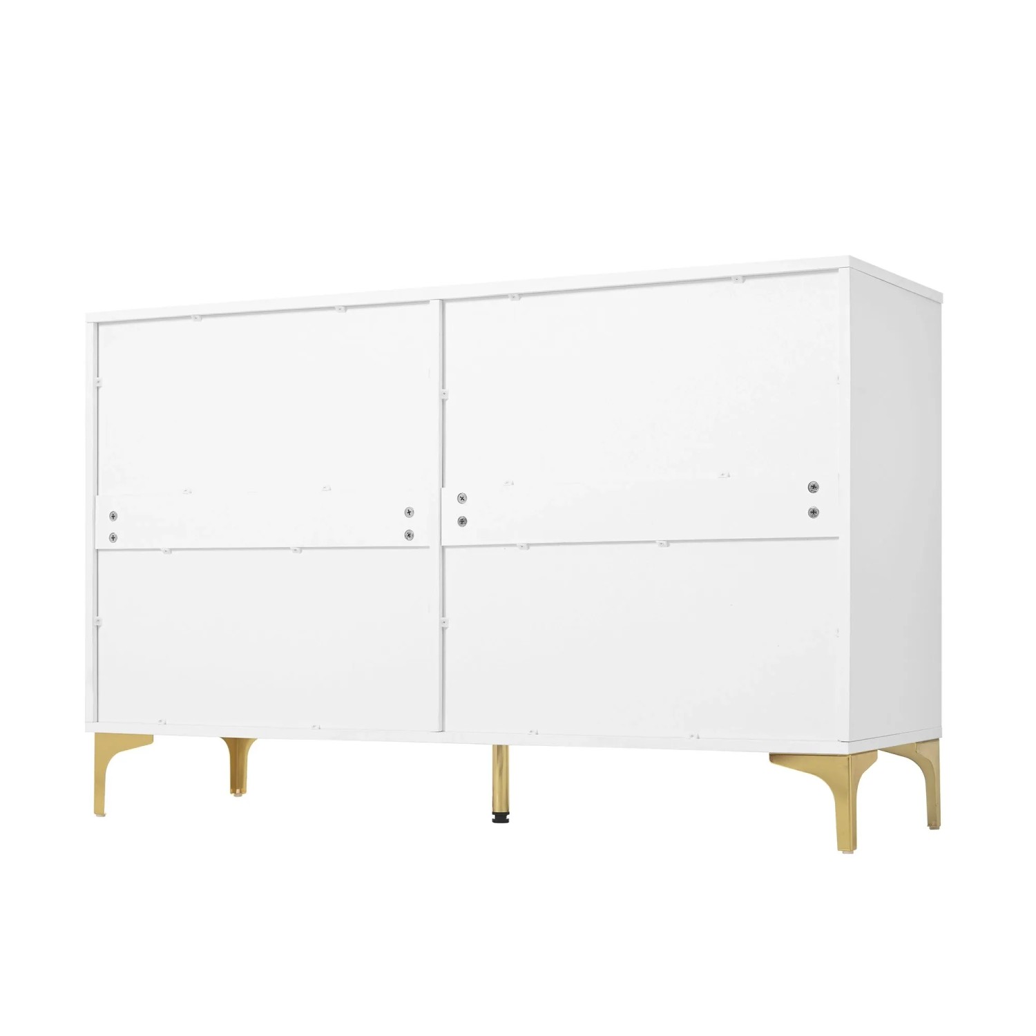 okwish Kommode mit 6 Schubladen Wohnzimmer 120x40x76cm Weiß