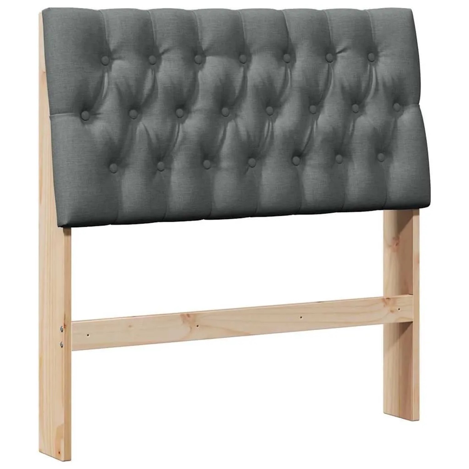vidaXL Gepolstertes Kopfteil Dunkelgrau 90 cm Massives Kiefernholz 879360