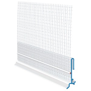 Sockelaufsteckprofil, 3 mm stark, 2,50 m lang, für Vollwärmeschutz-Systeme.