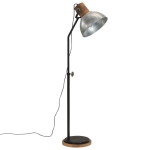 vidaXL Stehleuchte 25 W Vintage Silbern 30x30x100-150 cm E27 371956