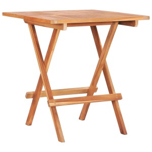 Klappbarer Bistrotisch aus Teakholz, 60x60 cm, ideal für Garten und Terrasse.